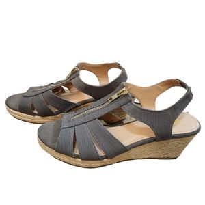 Dressbarn Wedge Shoes Olive Green Size 8